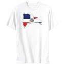 T-Shirt Mens White " Dominican Republic - Country Map Color Simple" Countries