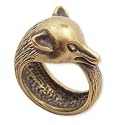 ZAD Unique Wrap Around Burnished Gold Fox Fashion Ring - You Choose Size, 8