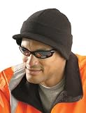 Knit Hat Super Stretch with brim - Black One Size