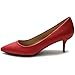 Ollio Women's Shoe D'Orsay Pointed Toe Simple Mid Heel Pump
