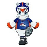 Pack of 4 NFL Denver Broncos Football Mascot Sports Decor Window Clings 12"