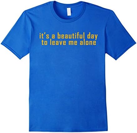 Men's Womens It's A Beautiful Day To Leave Me Alone Soft T-Shirt Medium Royal Blue