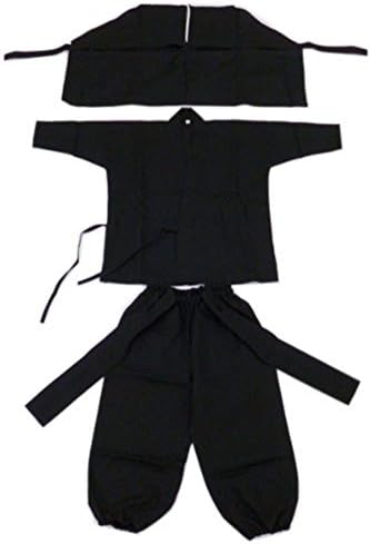 Child's Black Ninja Uniform Kids XL (120 -130cm: Height, Black)