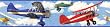 RoomMates RMK1196BCS Vintage Planes Peel and Stick Border, 5-Yards
