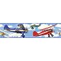 RoomMates RMK1196BCS Vintage Planes Peel and Stick Border, 5-Yards