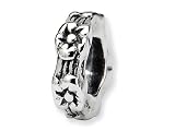 Reflections(tm) Sterling Silver Floral Spacer Bead / Charm