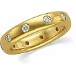 14K Yellow Gold Diamond Infinity Wedding/Anniversary Band Size 7 - 0.60 Ct.