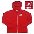 Cleveland Indians MLB Girls "Lucky" Full Zip Hooded Jacket (Dark Red)