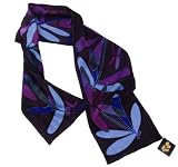 Hand-painted Silk Scarf by Skov Silk: Dragonfly Dance