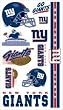 New York Giants Temporary Tattoos - SET OF 6 - Sports Merchandise