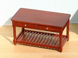 Dollhouse Miniature Cherry Finished Working Table