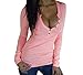 Yidarton Womens Sexy V-Neck Long Sleeve T-Shirt