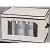 Household Essentials 542 Glass-Stemware Storage Chest for Balloon-Style Stemware, Tan