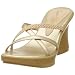 Somethin' Else by Skechers Women's Collides-Leaven Stripy Wedge Sandal
