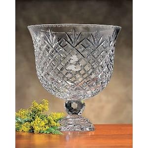 BOWL WITH PANEL OXFORD CRYSTAL PEDESTAL BOWL WITH PANEL pedestal bowl