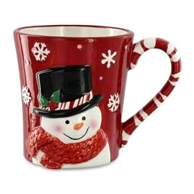 Peppermint Snowman Christmas Mug