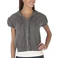 Juniors Mossimo Supply Co. Cap Sleeve Ruffle Hoodie - Quartz Grey