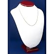 White Leather Wood Necklace Bust Jewelry Display 12"