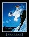 Courage Snowboard in Flight Motivational Poster Inspirational Art Print Cliff Jump