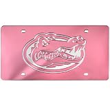Florida Gators Pink Mirror License Plate