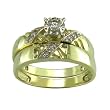 14K Yellow Gold .1 ct.t.w. Diamond Bridal Ring Set