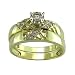 Jewelry : 14K Yellow Gold .1 ct.t.w. Diamond Bridal Ring Set
