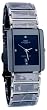 Mens Reflections Oniss Swiss Movement Black Rectangular Design Diamonds Sapphire Tungsten Watch