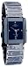 Mens Reflections Oniss Swiss Movement Black Rectangular Design Diamonds Sapphire Tungsten Watch