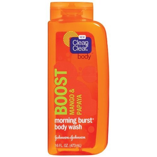 CLEAN & CLEAR BODY WASH MORNING BURST 16 OZ (Mango & Papaya)
