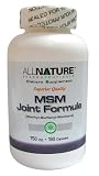 All Nature MSM Joint Formula 750 mg 180 Capsules (2 Bottles)