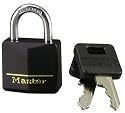 Master Lock 131D Solid Brass Padlock with Black Cover, 1-3/16-Inch