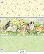 Dollhouse Wallpaper Playful Kittens Green Floral Vine A
