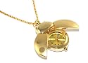 Gold Tone Ladybug Charm Watch Necklace Gold Face ~ Gift Boxed