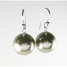 Sterling Silver Shell Pearl Drop Earrings