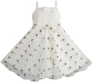 Girls Chiffon/Cotton Embroidered 2015 Pageant Dress/Wedding Party Dress 