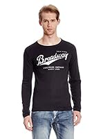 Broadway NYC Camiseta Manga Larga Boston (Negro)