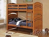 Acme Furniture Oak Finish Bunk Bed 01150