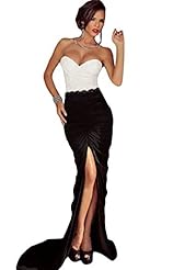 Pleated Embroidered Bandeau Neck Mermaid Evening Dress/Homecoming Dress/Prom Dress 