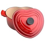 LeCreusetEnameledCast-Iron2-QuartHeartCasserole,Red
