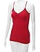 Doublju Women Sleeveless Shoulder Strap Shirring Neckline Long Tank Top