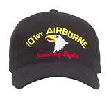 Black 101st Airborne Low Profile Baseball Cap