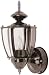 Tools & Hardware : Designers Edge L-2553OB 16-Inch Dual Eye Motion-Activated Outdoor One-Light Upward Wall Sconce, Oiled Bronze with Beveled Glass