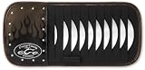 PlastiColor 006231R03 Orange County Choppers Flames Logo Studded Leather Look CD Visor Organizer