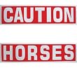 Reflective CAUTION HORSES Sticker