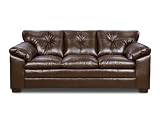 Simmons Coffee Bonded Leather Sofa