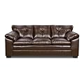 Simmons Coffee Bonded Leather Sofa