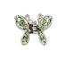 Apparel : Hair Clip - H58 - Small Butterfly set with Swarovski (tm) Crystal Stones ~ Peridot AB (Green) (ap)