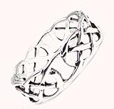 Celtic Design Antiqued Finish Filigree Accented 925 Sterling Silver Ring, Size 11