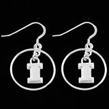 Dayna U Illinois Fighting Illini Sterling Silver Open Drop Earrings