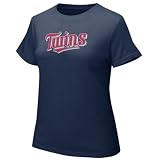 Nike Minnesota Twins Ladies Navy Blue Authentic Crew T-shirt